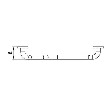Tay vịn phòng tắm 110 Độ 368 mm Hafele 499.95.200